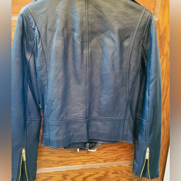 Michael Kors navy moto jacket. Medium - Picture 3 of 4